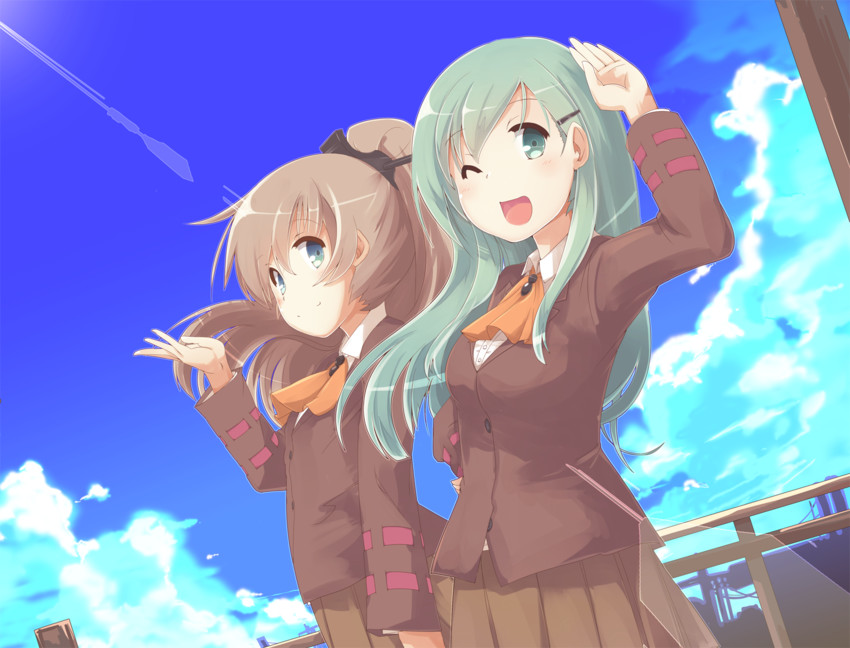 suzuya and kumano (kantai collection) drawn by nijou_katame