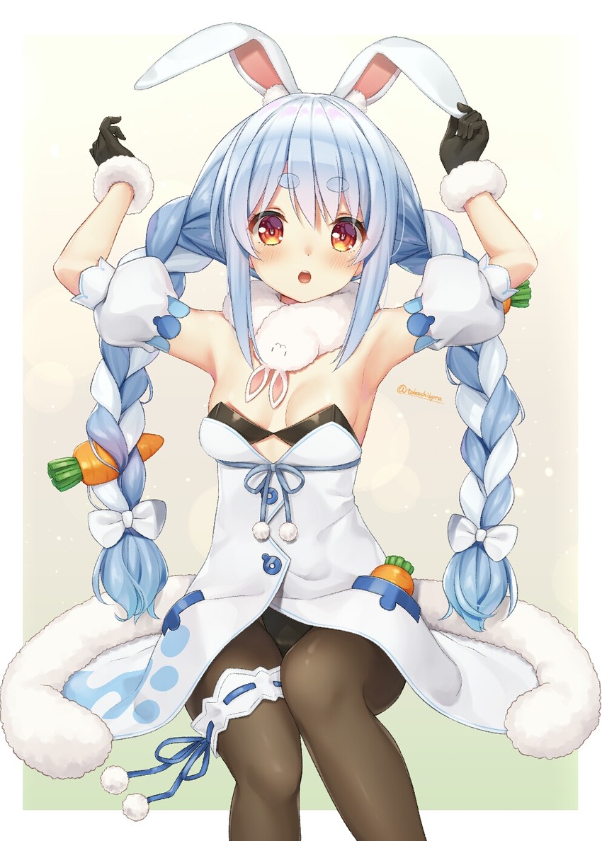 usada pekora and don-chan (hololive) drawn by tokoshibyra