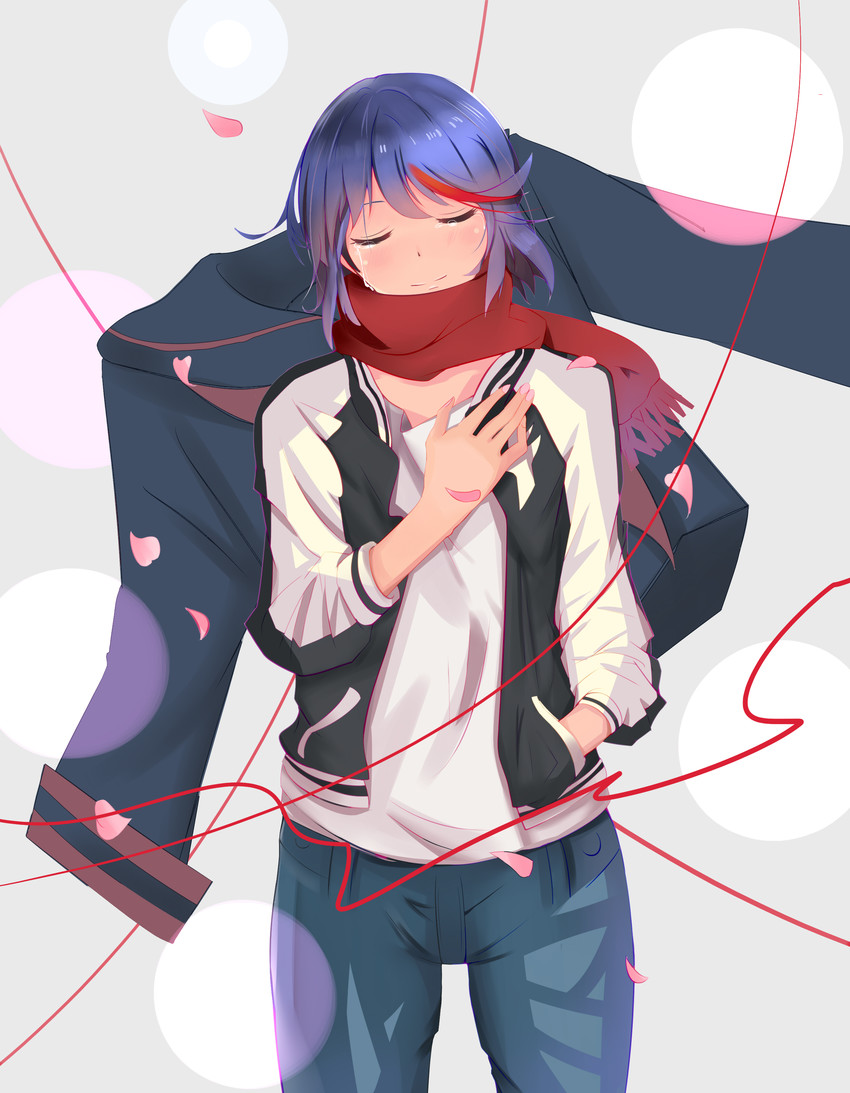 matoi ryuuko and senketsu (kill la kill) drawn by h.l.