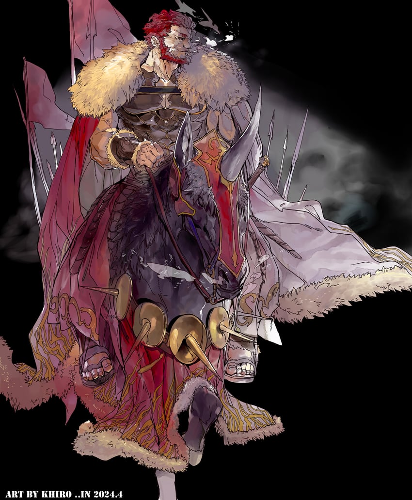 iskandar and bucephalus (fate and 1 more) drawn by hiro_(user_negm3832)