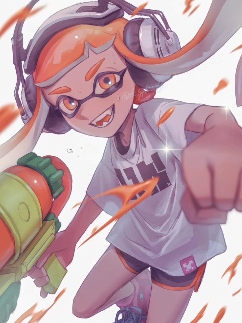 inkling player character, inkling girl, and kaori (splatoon and 1 more) drawn by rk_splaworks