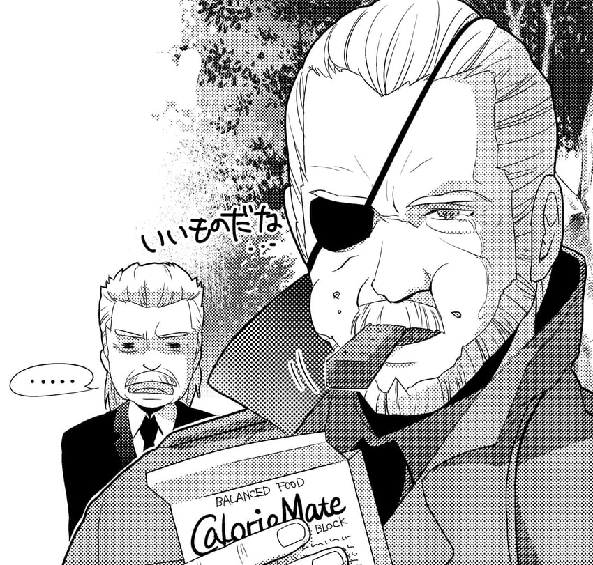 solid snake, big boss, and old snake (metal gear and 1 more) drawn by hinoe_(dd_works)