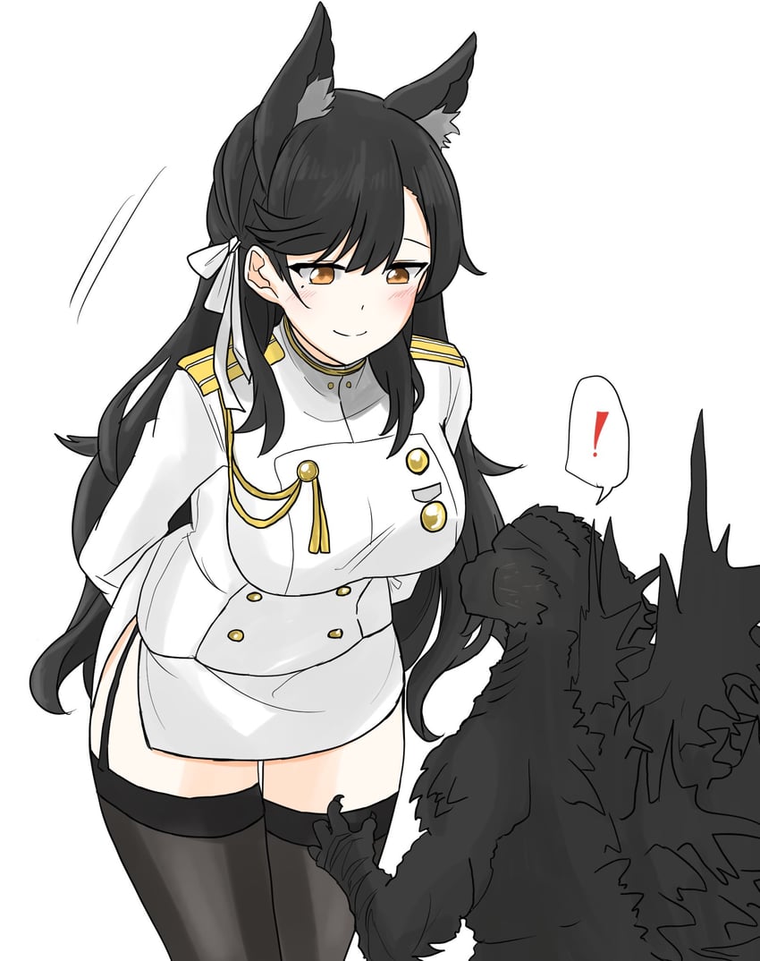 atago and godzilla (azur lane and 2 more) drawn by ibuki_(tulta_icon)