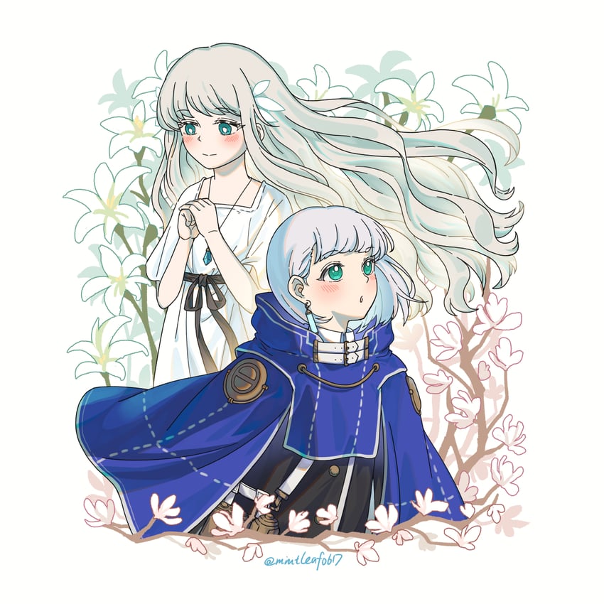 lily and lilac (ender lilies quietus of the knights and 1 more) drawn by mintleaf0617