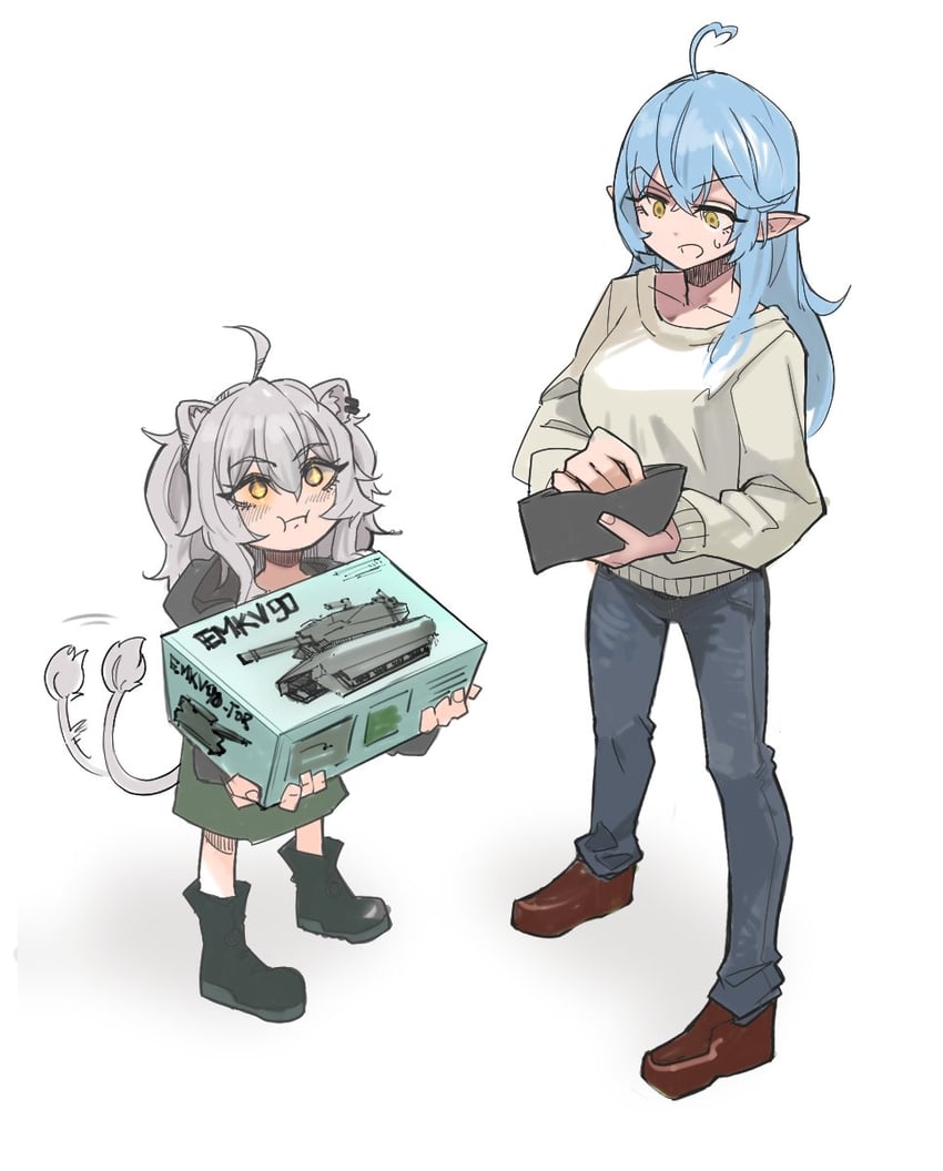 yukihana lamy and shishiro botan (hololive and 2 more) drawn by mato_(target5260)