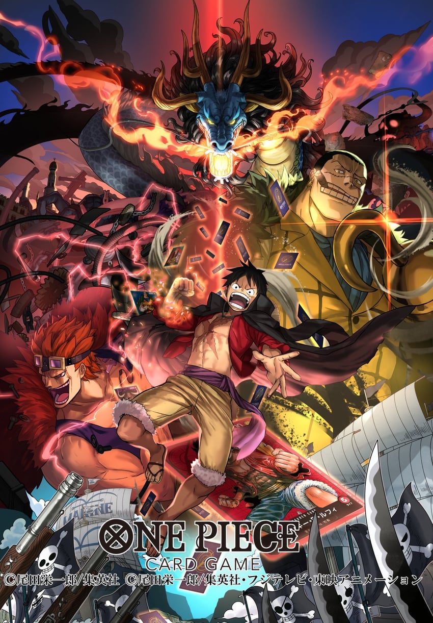 monkey d. luffy, crocodile, eustass kid, and kaidou (one piece and 1 more) drawn by adachi_yousuke
