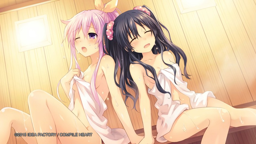 nepgear and uni (neptune and 1 more) drawn by tsunako