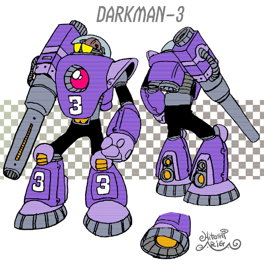 dark man (mega man and 2 more) drawn by ariga_hitoshi