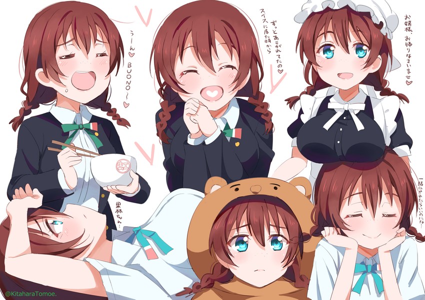 emma verde and kumakichi (love live! and 1 more) drawn by kitahara_tomoe_(kitahara_koubou)