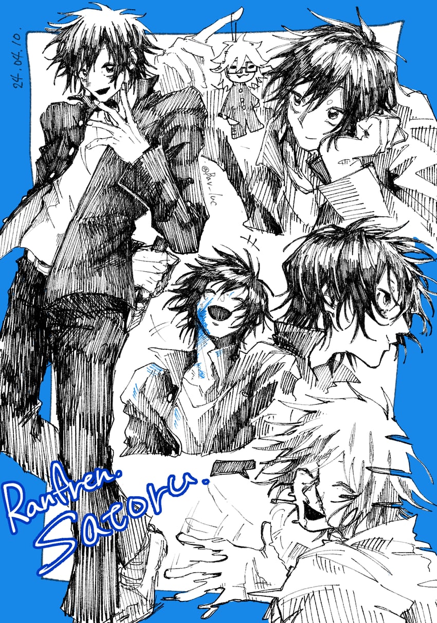 randal ivory and tsukada satoru (randal's friends) drawn by lie_o31o