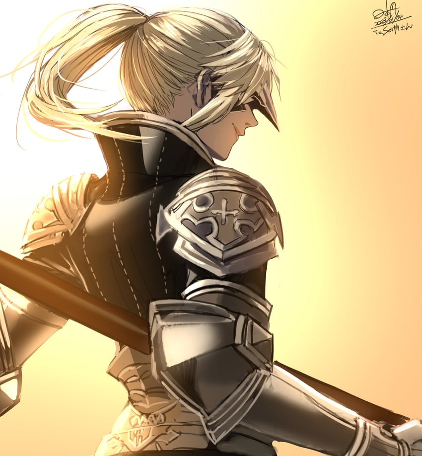 warrior of light (original and 2 more) drawn by hinomoto_madoka