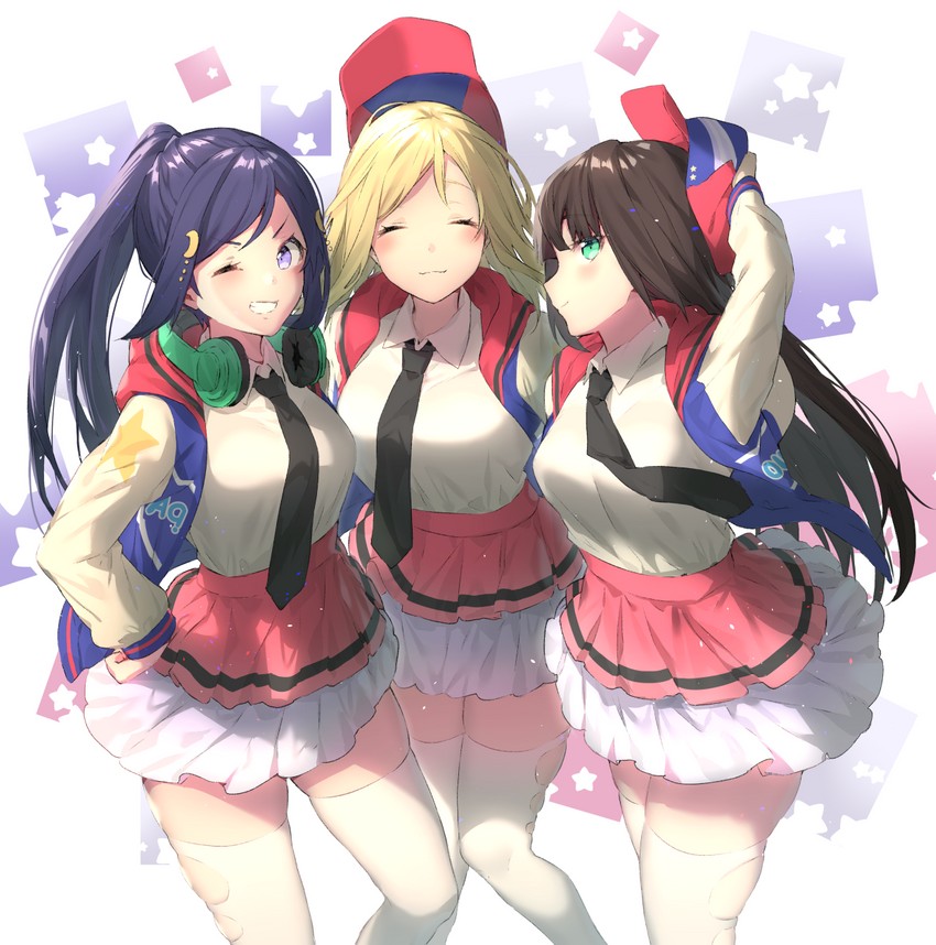 matsuura kanan, kurosawa dia, and ohara mari (love live! and 1 more) drawn by itohana