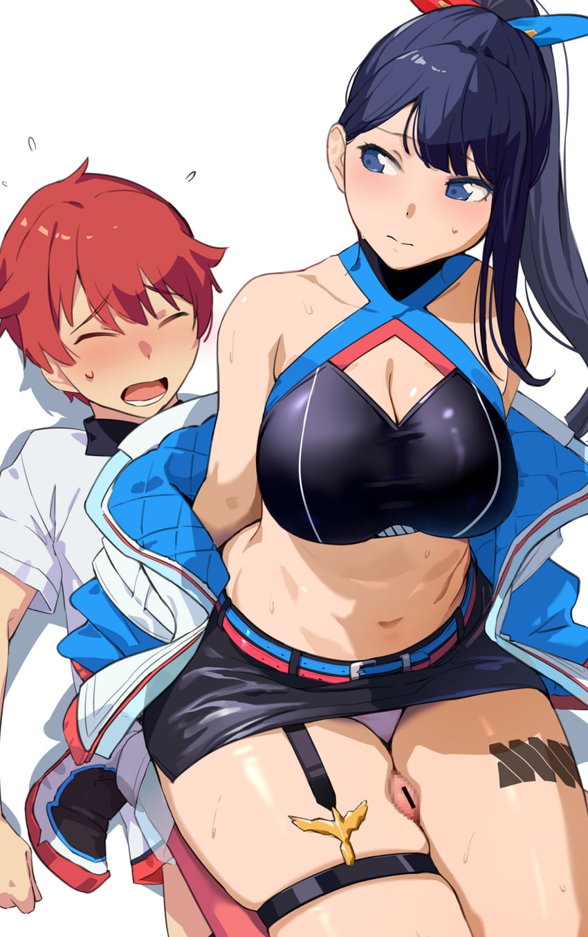 takarada rikka and hibiki yuuta (gridman universe and 1 more) drawn by bakkanki