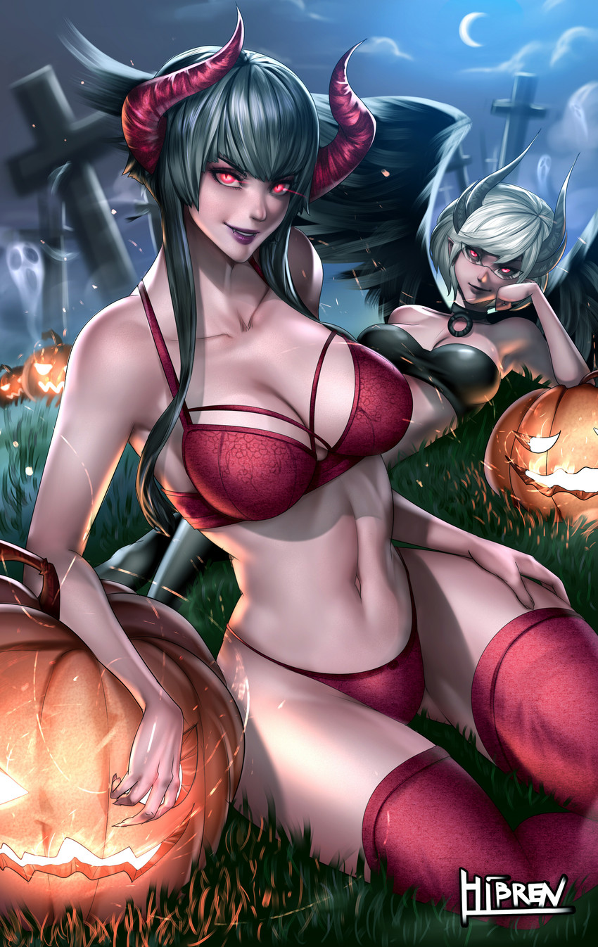 eliza and amilia (original and 2 more) drawn by hibren