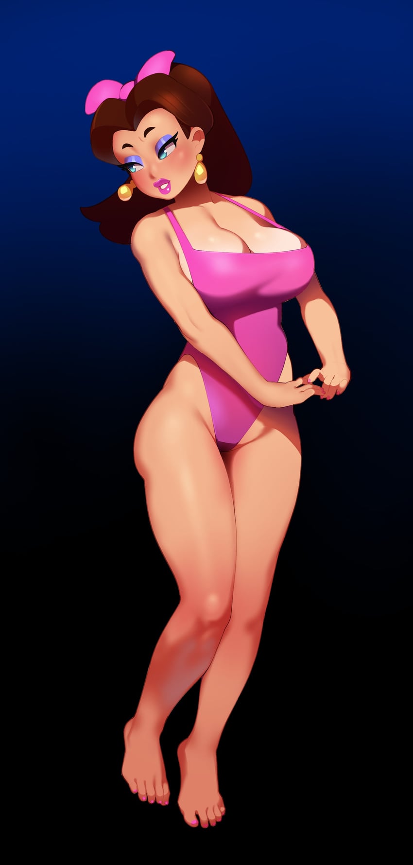pauline and candy kong (mario and 2 more) drawn by combos_&_doodles