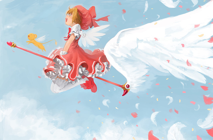 kinomoto sakura and kero (cardcaptor sakura) drawn by somehira_katsu