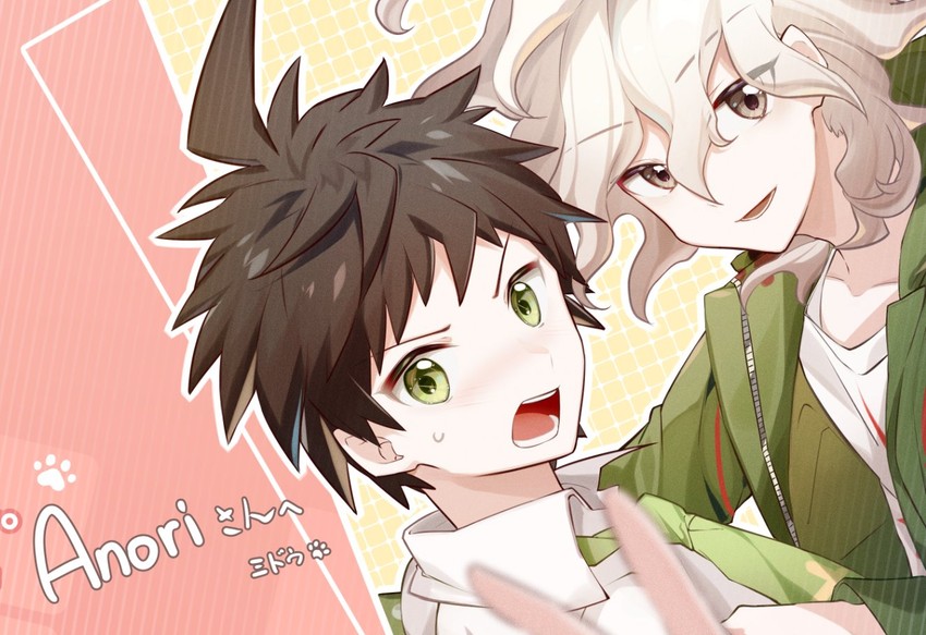 komaeda nagito and hinata hajime (danganronpa and 1 more) drawn by midou_(grk12138)