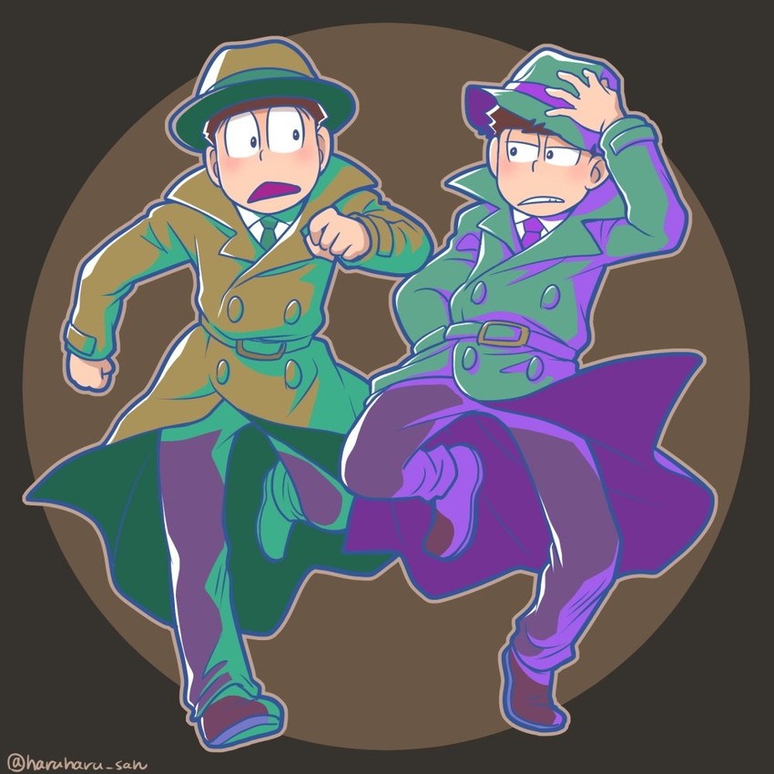 matsuno ichimatsu and matsuno choromatsu (osomatsu and 1 more) drawn by k-haruka