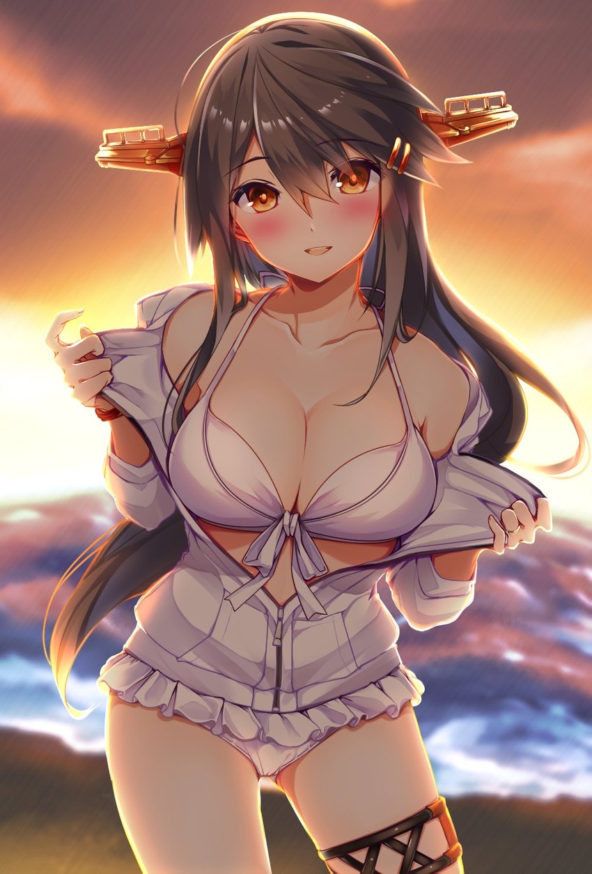 haruna kai ni and haruna (kantai collection) drawn by tsukui_kachou