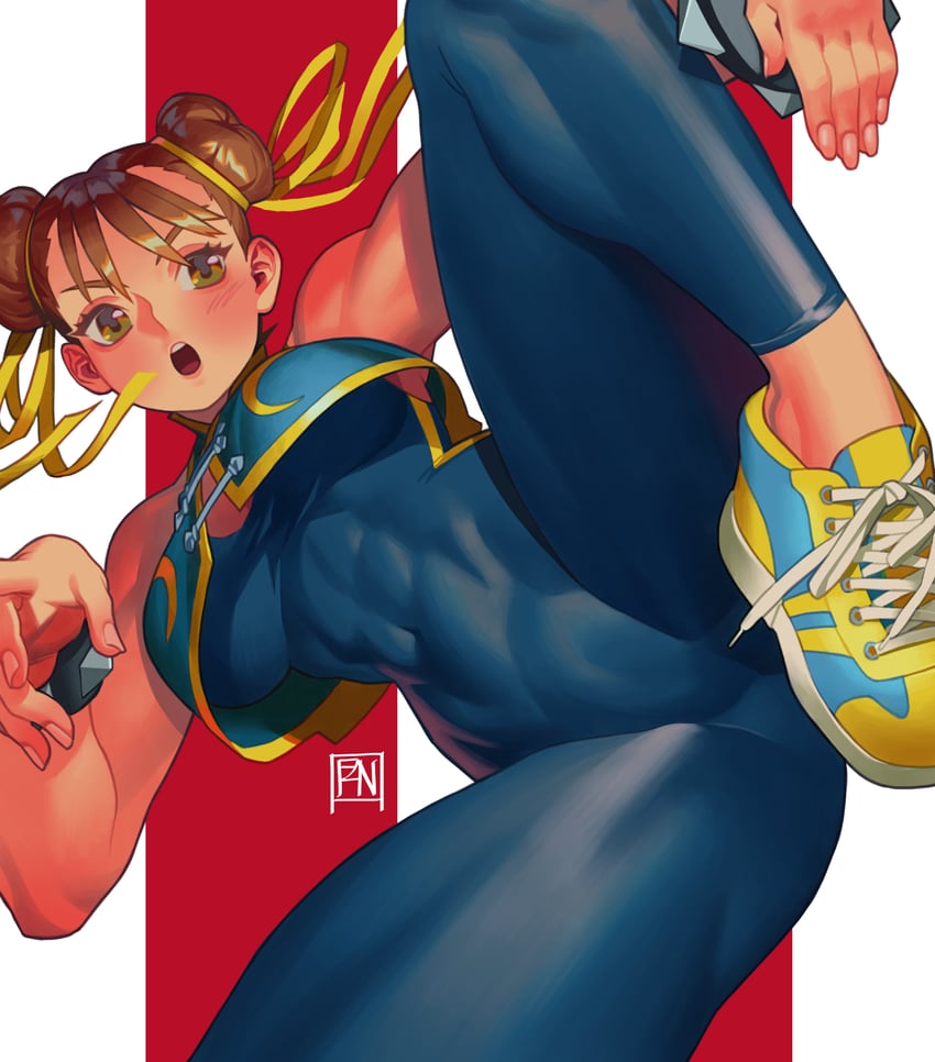 chun-li (street fighter and 1 more) drawn by poch4n