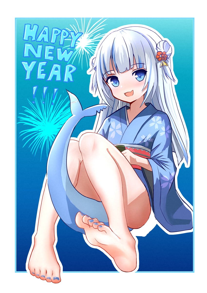 gawr gura (hololive and 1 more) drawn by malnourishd1