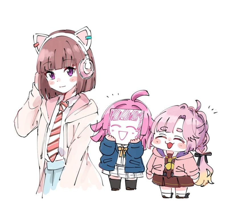 anyoji hime, tennoji rina, and sasaki shion (love live! and 3 more) drawn by moso_(expect66)