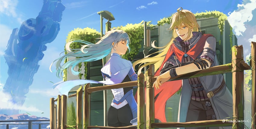 shulk and a (xenoblade chronicles and 3 more) drawn by tomorimoriri