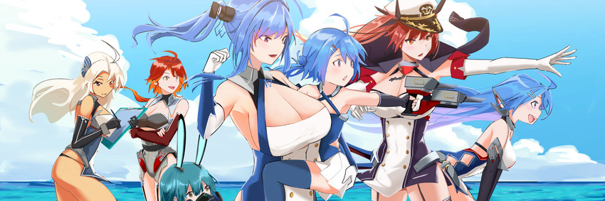 st. louis, honolulu, helena, boise, brooklyn, and 2 more (azur lane) drawn by kotalier