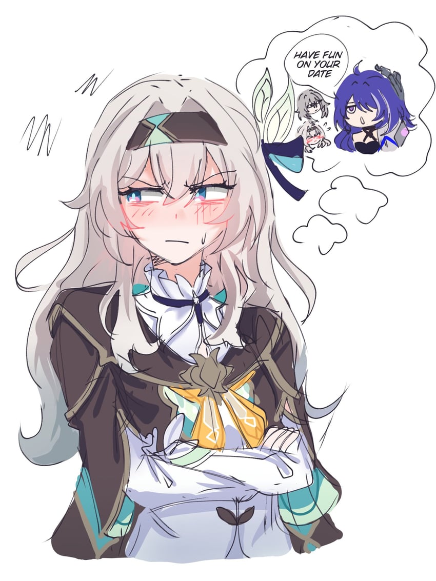trailblazer, firefly, stelle, and acheron (honkai and 1 more) drawn by akashicelegy