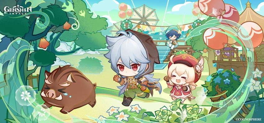 venti, klee, and razor (genshin impact)
