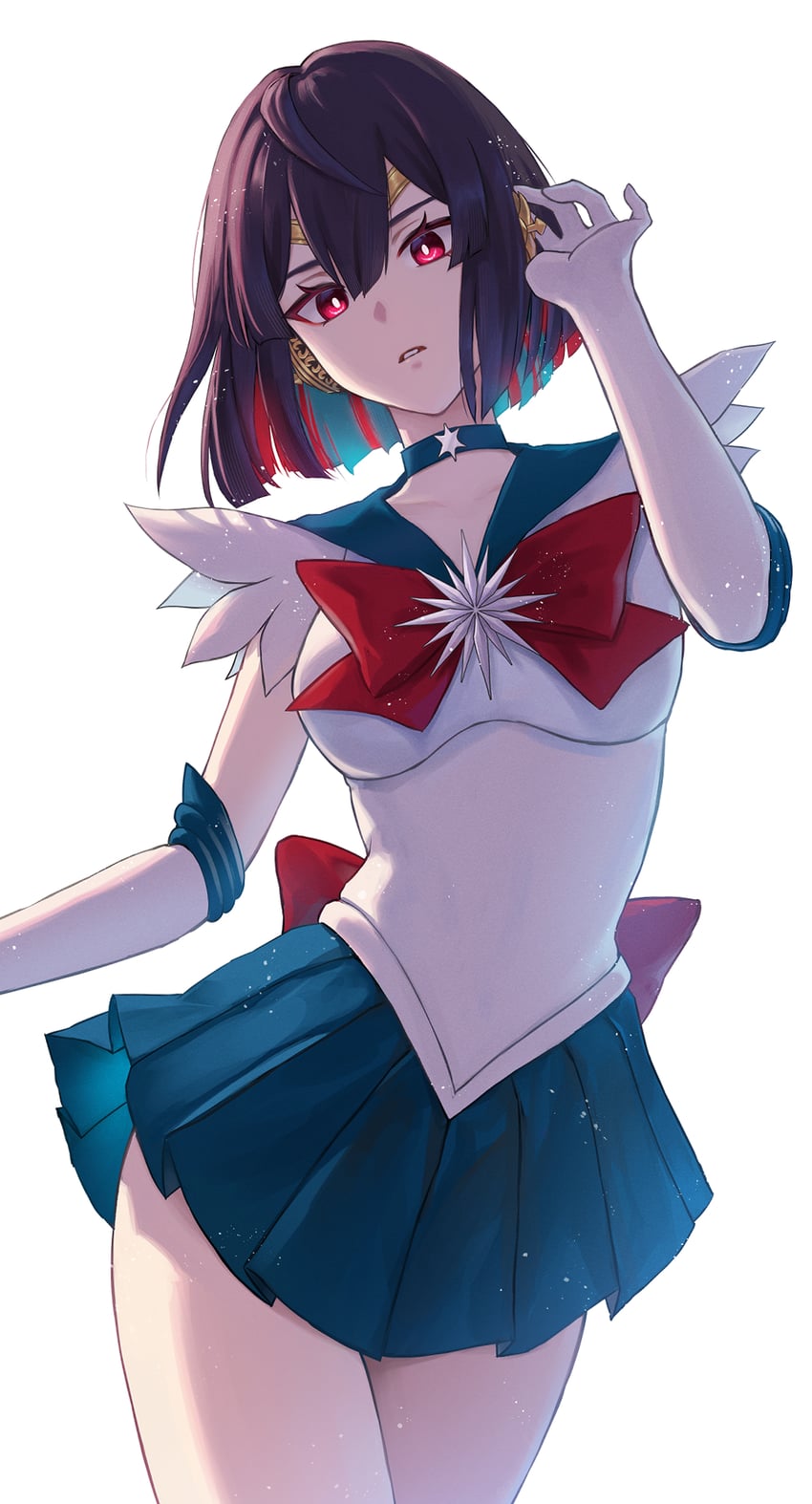 sailor saturn and xueyi (honkai and 2 more) drawn by michiko_(ui29)