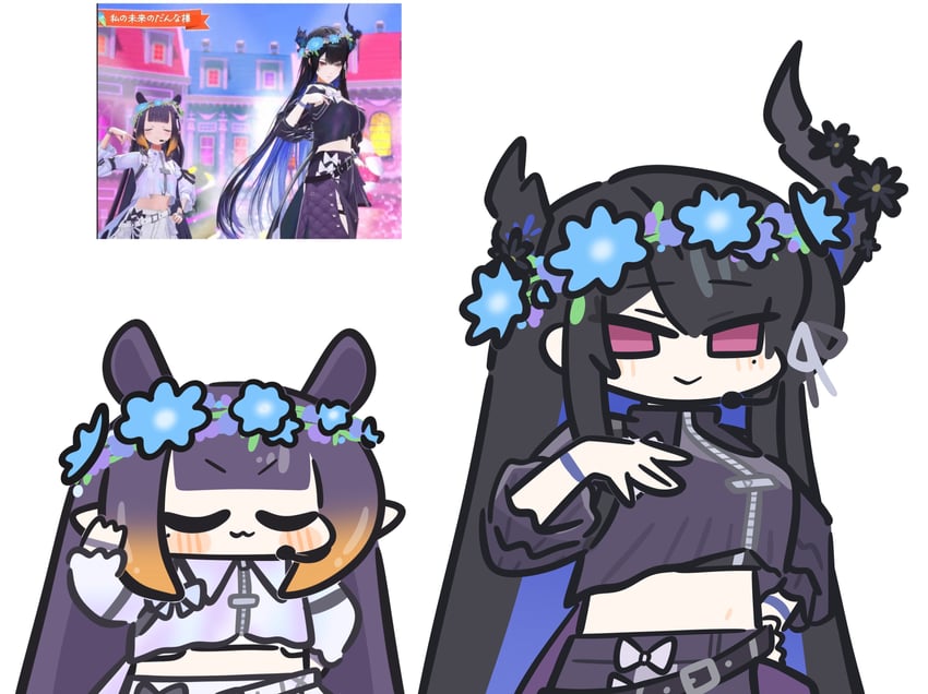 ninomae ina'nis and nerissa ravencroft (hololive and 1 more) drawn by reiruka