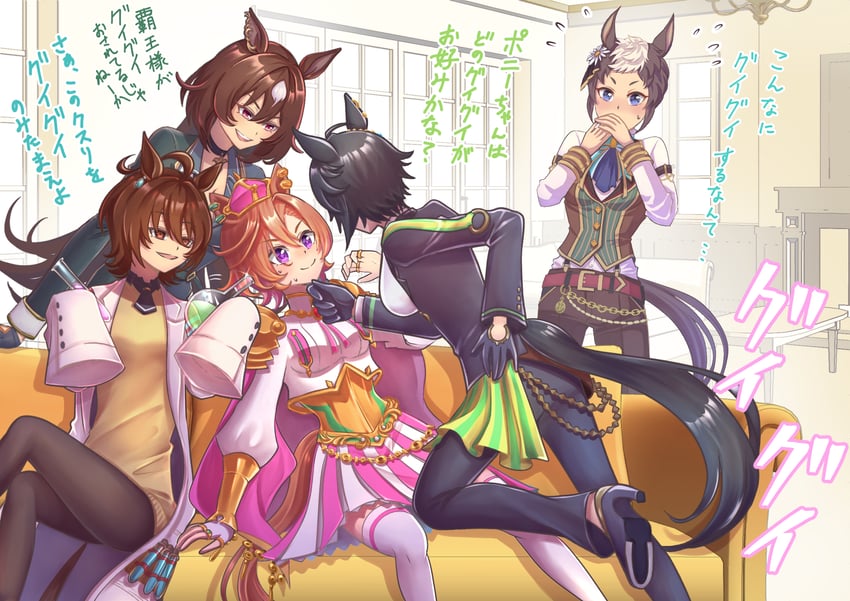 agnes tachyon, sirius symboli, t.m. opera o, fuji kiseki, and mejiro ryan (umamusume) drawn by aokocha