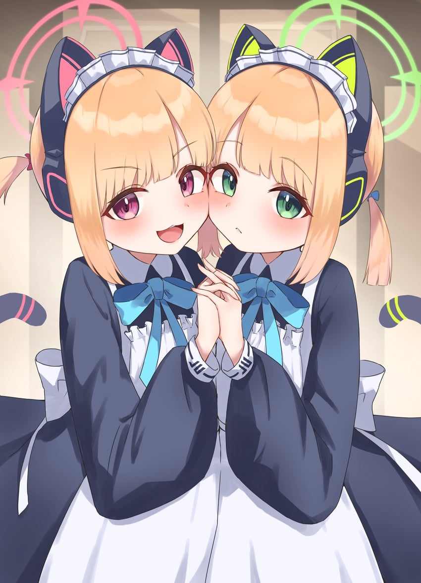 momoi and midori (blue archive) drawn by minazuki_(uraha246)