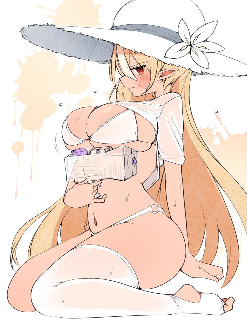 shiranui flare (hololive and 1 more) drawn by kuma_no_bansoukou
