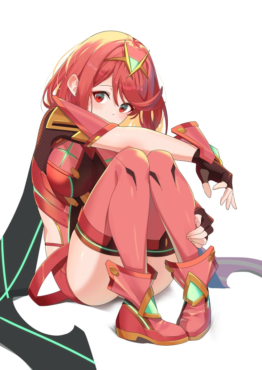 pyra (xenoblade chronicles and 1 more) drawn by hehe_jun