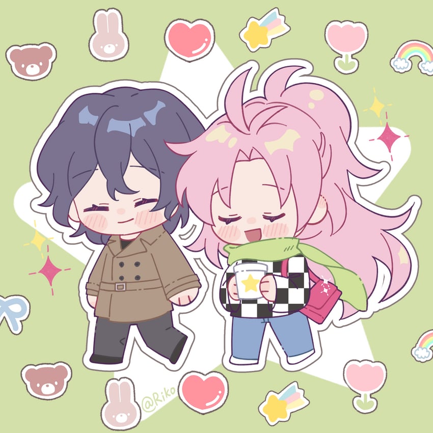 hatsutori hajime and utsugi noriyuki (saibou shinkyoku) drawn by riko_shinkai