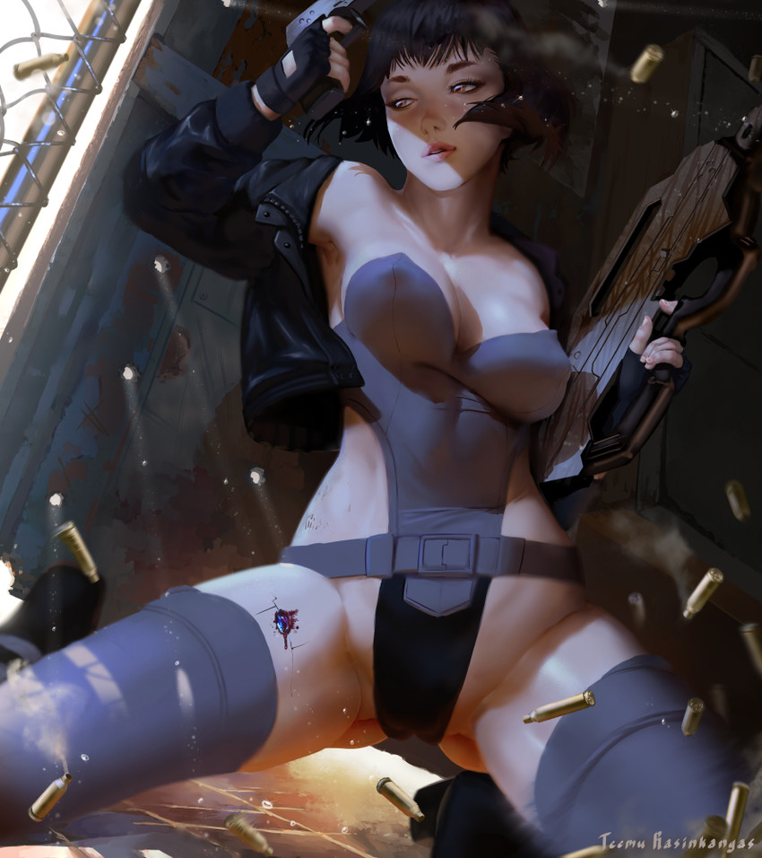 kusanagi motoko (ghost in the shell) drawn by teemu_taiga