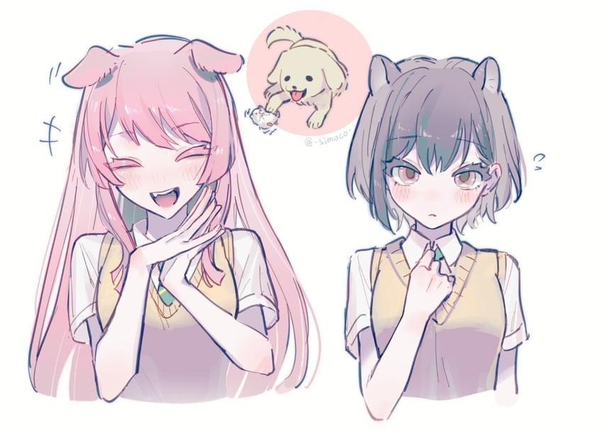 chihaya anon and takamatsu tomori (bang dream! and 1 more) drawn by simoco