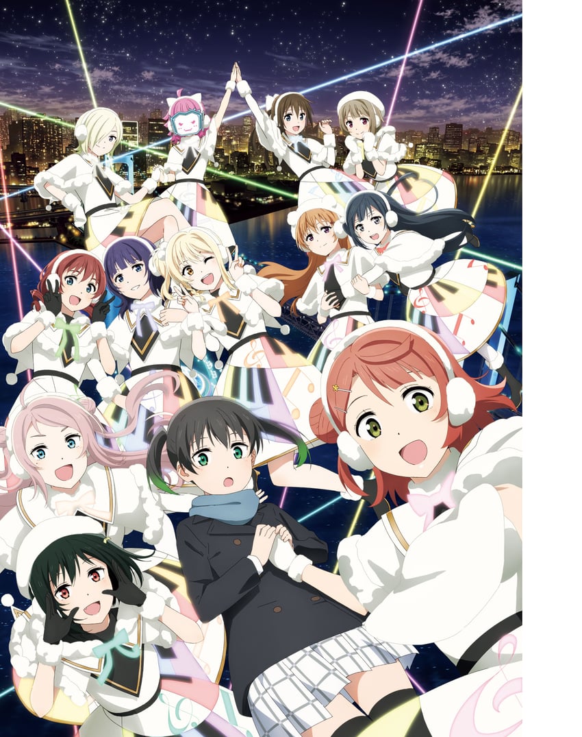 yuki setsuna, uehara ayumu, takasaki yu, osaka shizuku, tennoji rina, and 8 more (love live! and 1 more) drawn by yokota_takumi