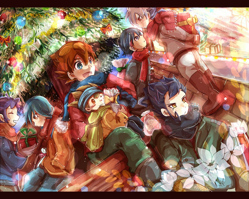 kariya masaki, matsukaze tenma, hakuryuu, shuu, tsurugi kyousuke, and 2 more (inazuma eleven and 1 more) drawn by hisate