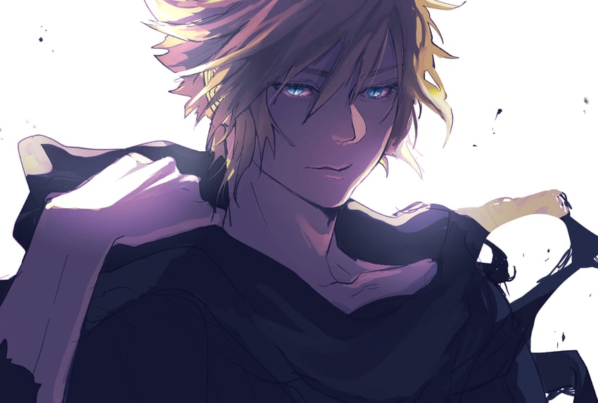 cloud strife (final fantasy and 3 more) drawn by demi_co