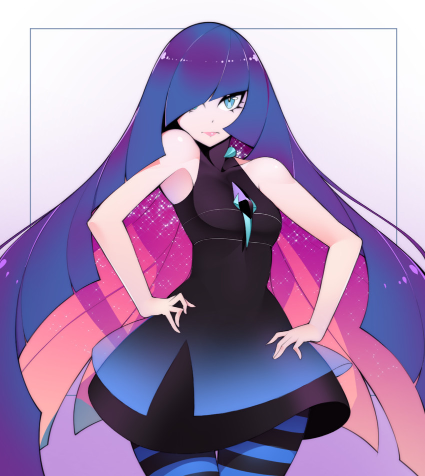 stocking and lusamine (pokemon and 2 more) drawn by halphelt