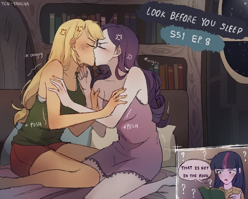 twilight sparkle, applejack, and rarity (my little pony and 2 more) drawn by tcn_tancha