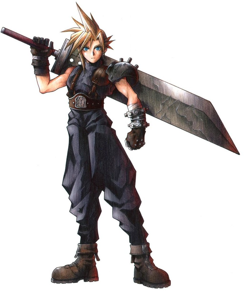 cloud strife (final fantasy and 1 more) drawn by nomura_tetsuya