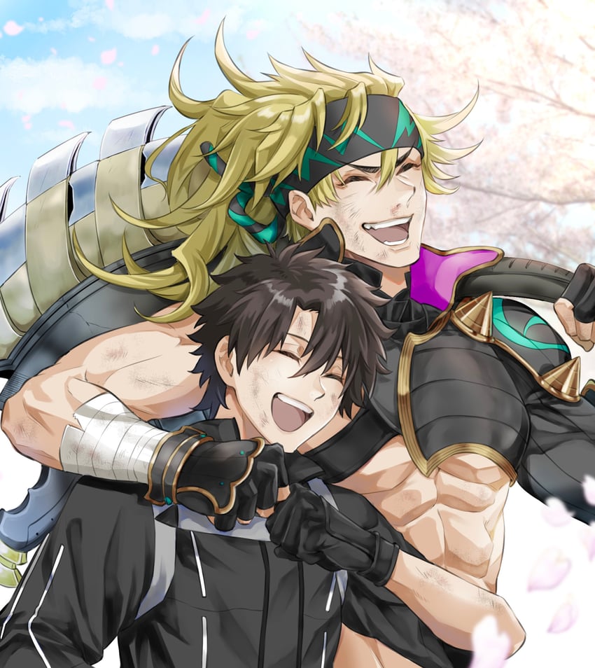 fujimaru ritsuka and sakata kintoki (fate and 1 more) drawn by okuno_naru_(exoprsa)