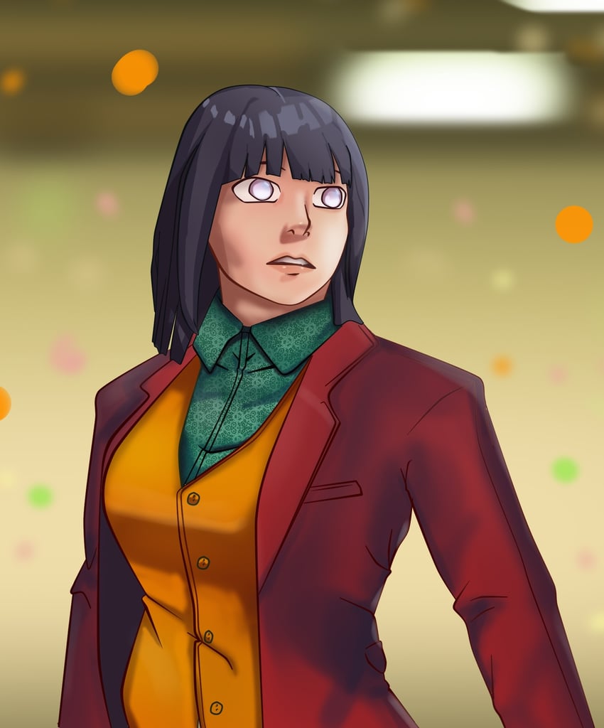 hyuuga hinata and joker (naruto and 4 more) drawn by thedarkvictim