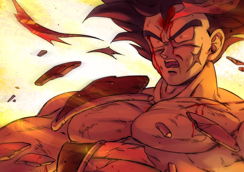bardock (dragon ball and 1 more) drawn by boriroba