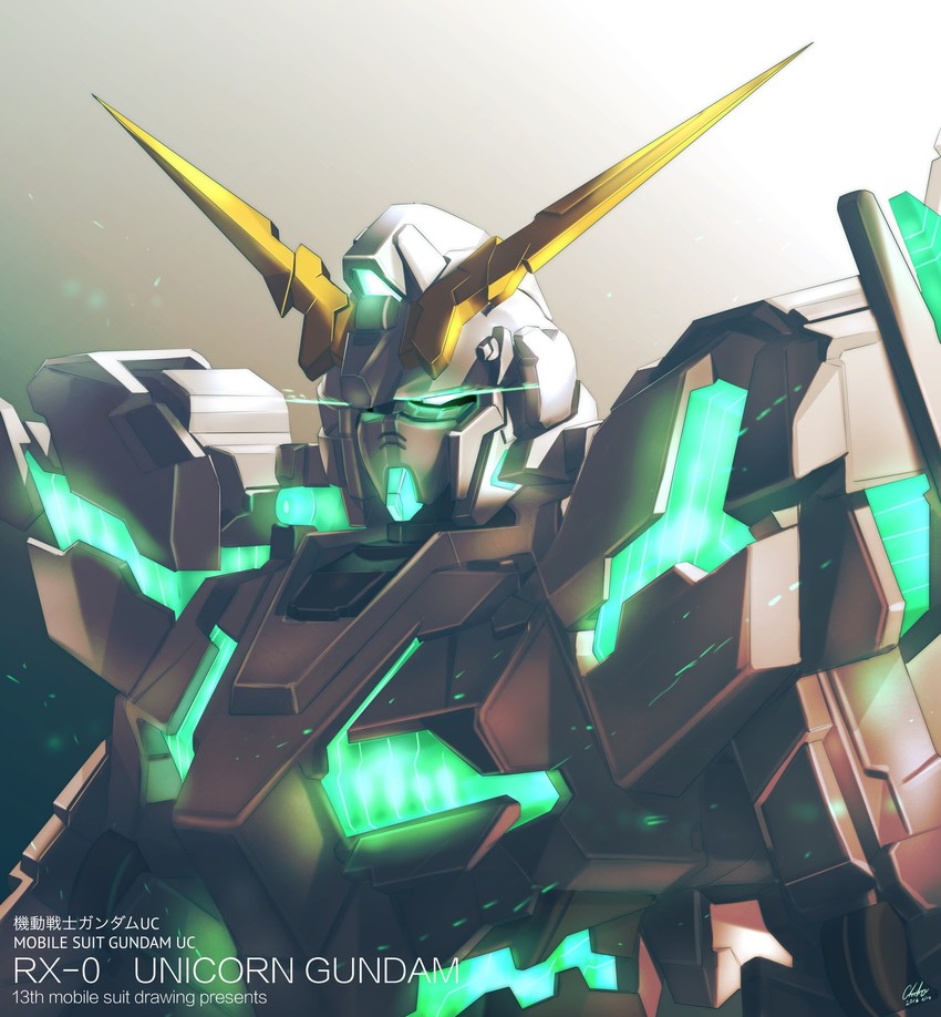 unicorn gundam (gundam and 1 more) drawn by raruru