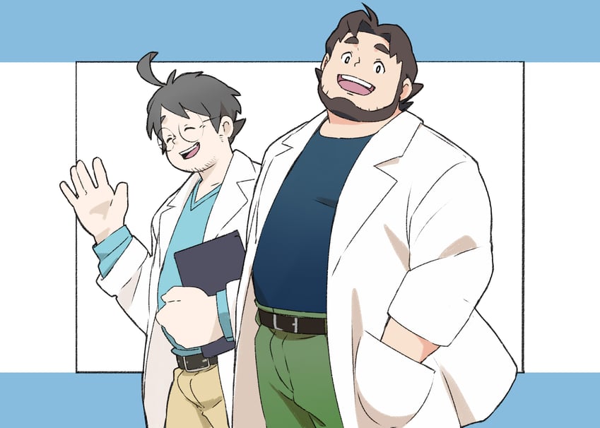 professor neroli and professor birch (pokemon and 2 more) drawn by odmk_(jinnta4014)